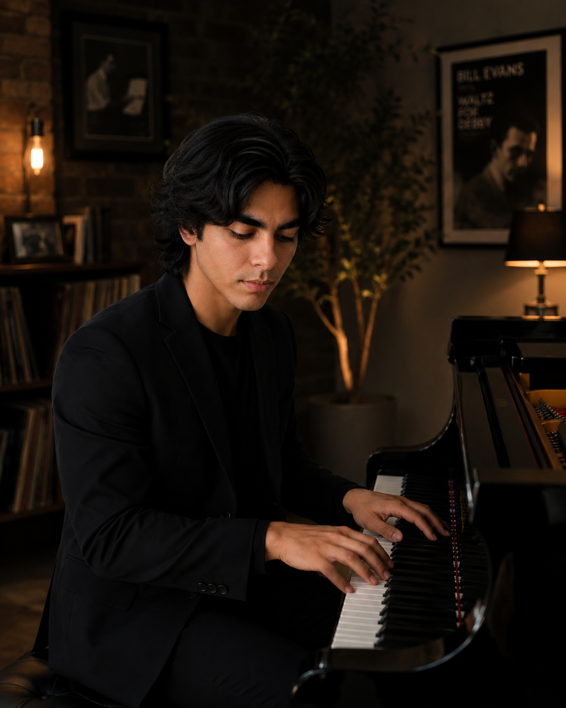Neal Joshi playing piano